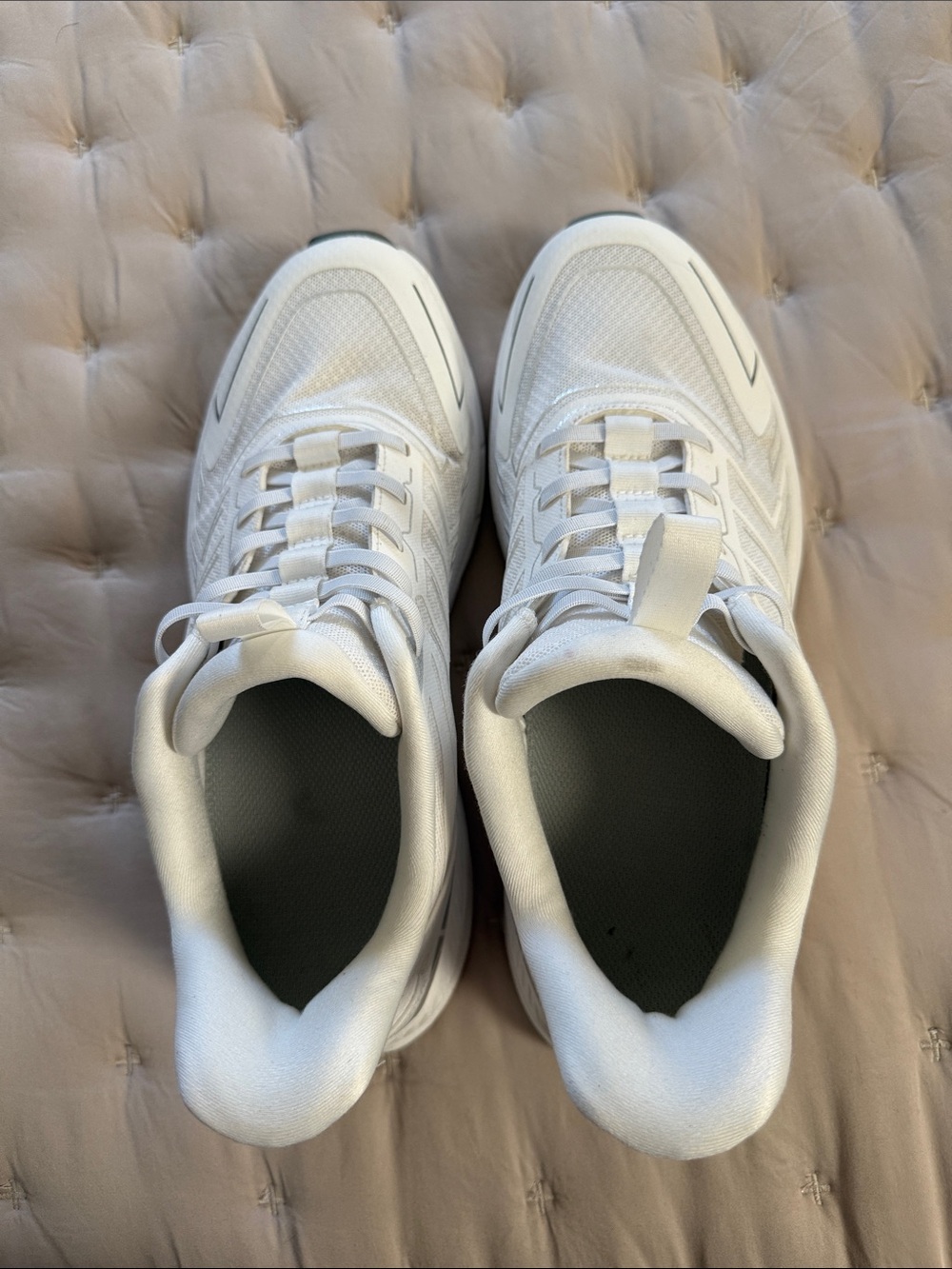 Women’s  White Athletic Sneakers - Lightweight Comfort Slip-ins